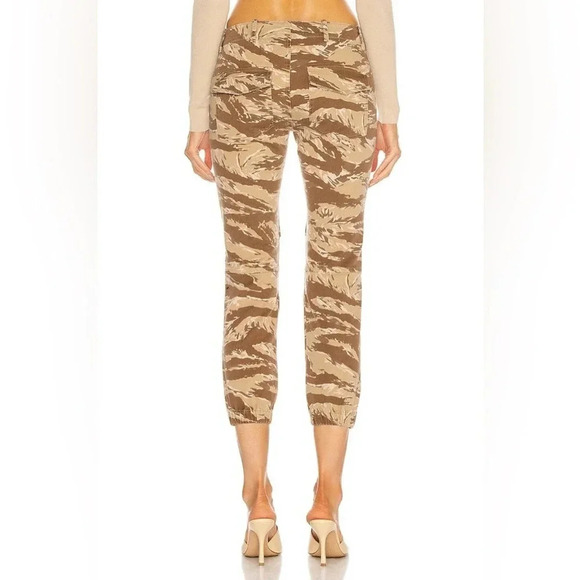 NWT Nili Lotan Cropped French Military Pant - Khaki Tiger Camo - Animal Print - Picture 3 of 8